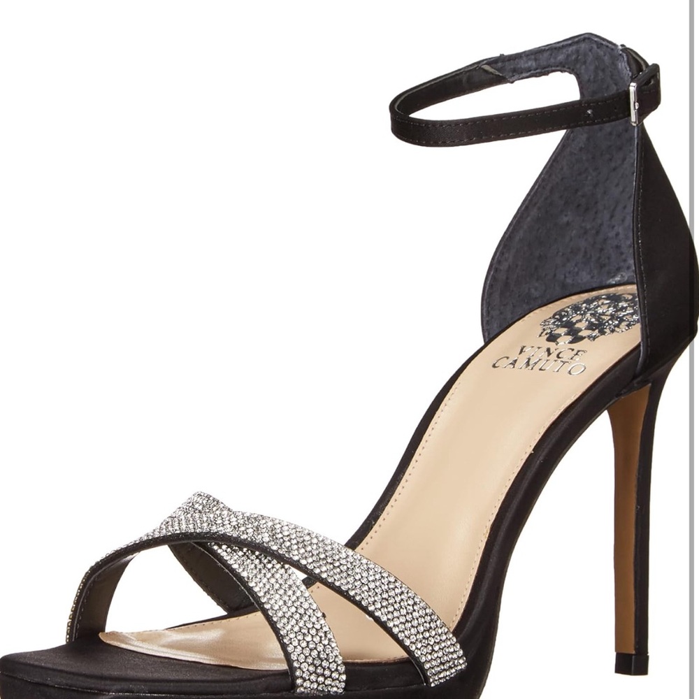 Vince Camuto Black Satin Heel